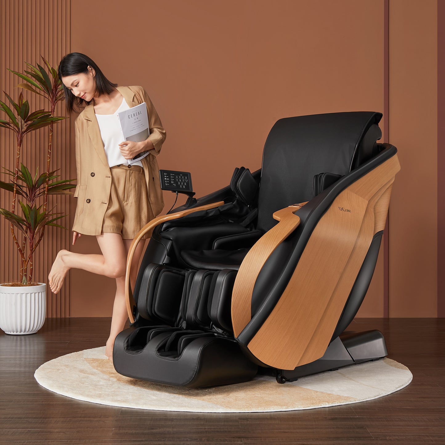 DCore 2 - Made in Japan Ultra Premium Massage Chair w/ Oak Side Panels
