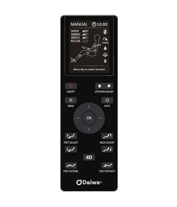 Daiwa Hubble Plus 4D SL-Tack Massage Chair with Undulating Airbag Foot Massage, Therapeutic Heat Therapy