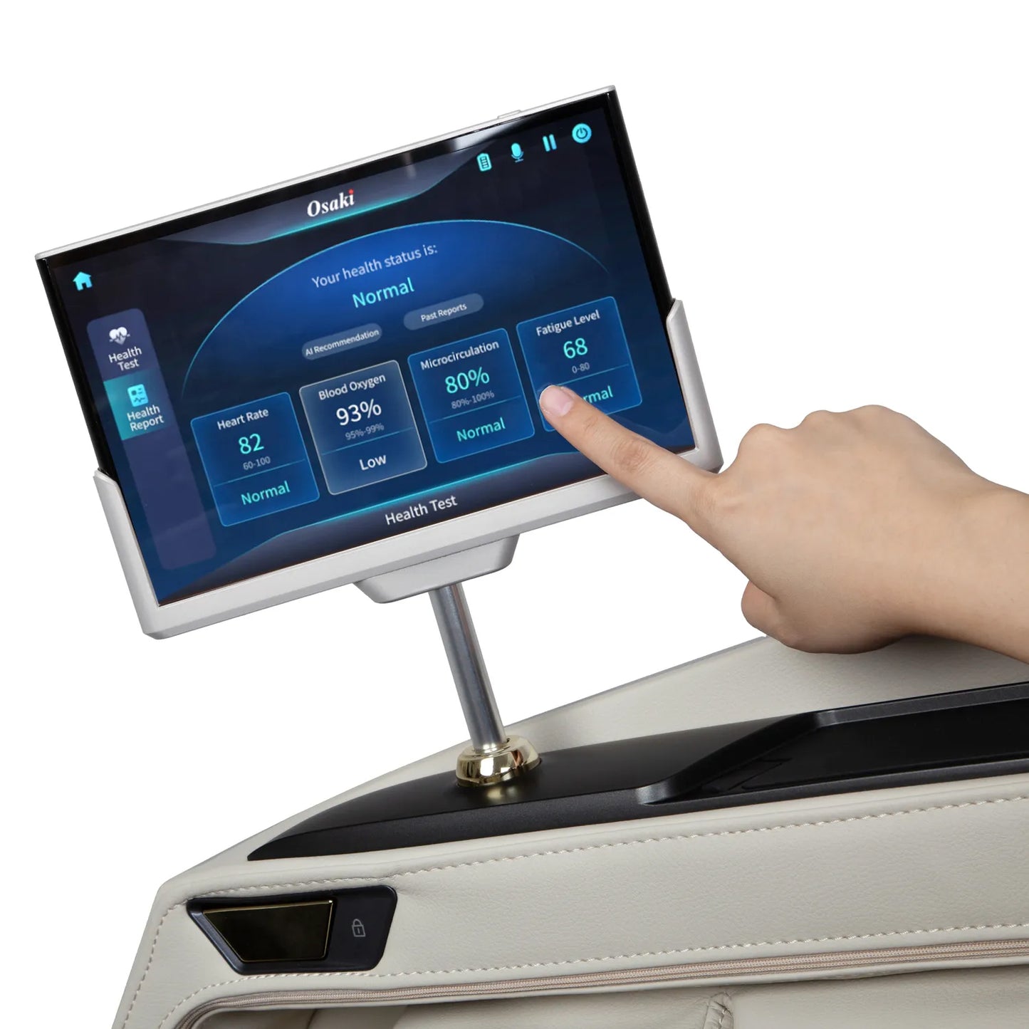 Osaki Grand Duo 4D+4D SL-Track Massage Chair with AI Technology, 3-Segment Armrest Airbags, Smart Body Scan System