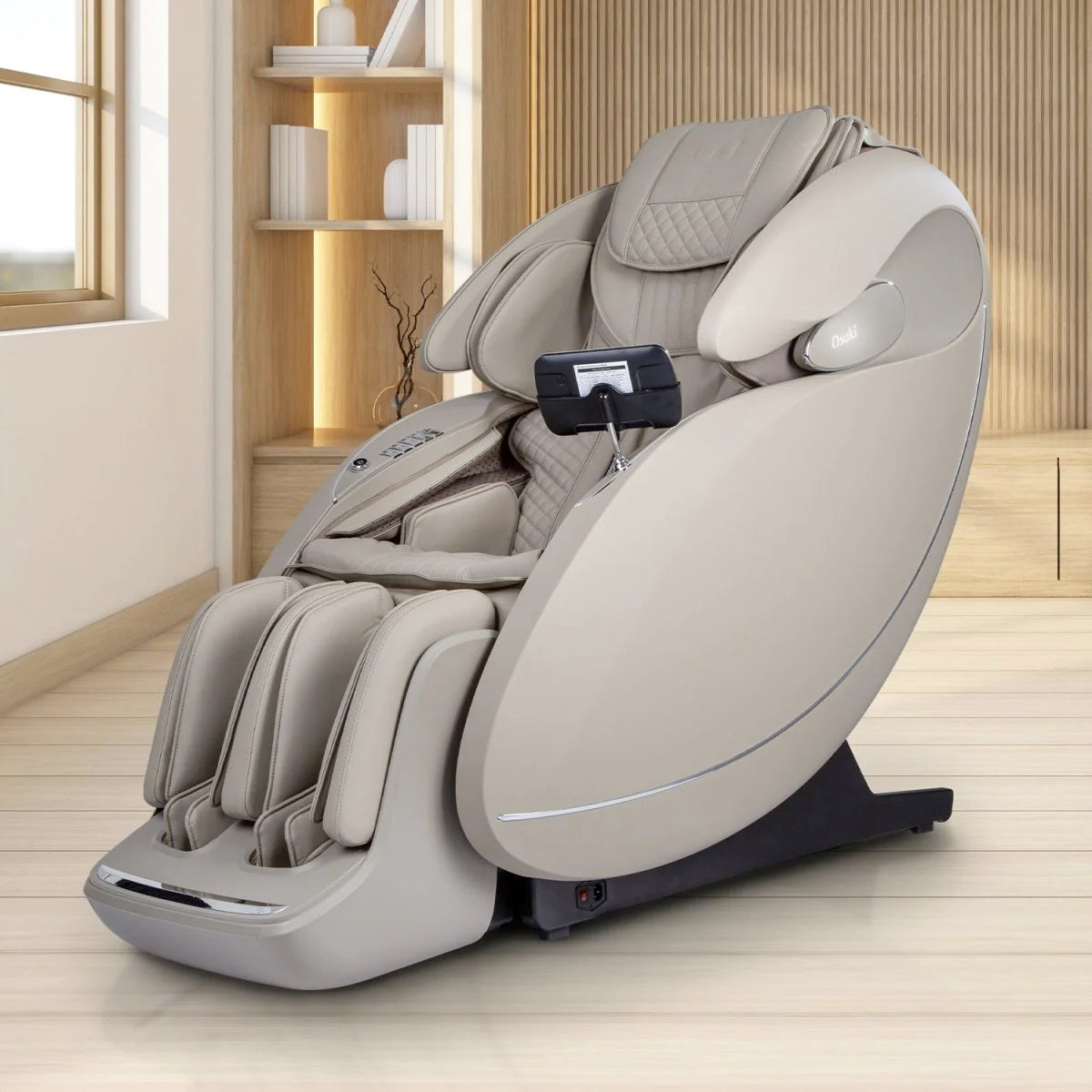 Osaki Platinum Solis 4D+ Flex Track Massage Chair with 190° Stretch Flexibility, Spinning Calf Rollers, Intelligent Voice Recognition