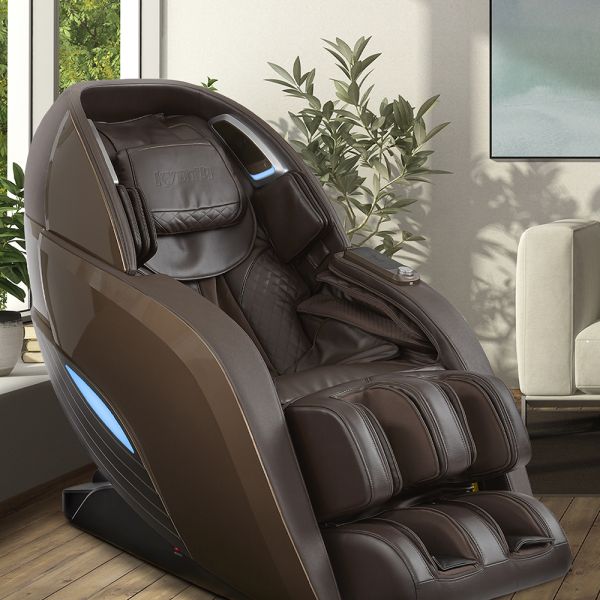 Kyota Yutaka M898 4D L-Track Massage Chair with Integrated Air Ionizer, Chromotherapy Programs and LED Mood Lighting, SootheMe Sound Therapy