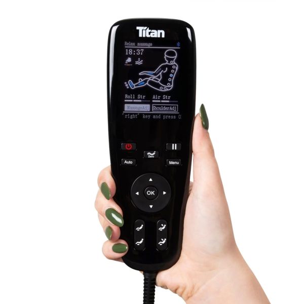 Titan Luxe 3D SL-Track Massage Chair with Roller Foot Massager, Intelligent Voice Control, Kneading Wheels